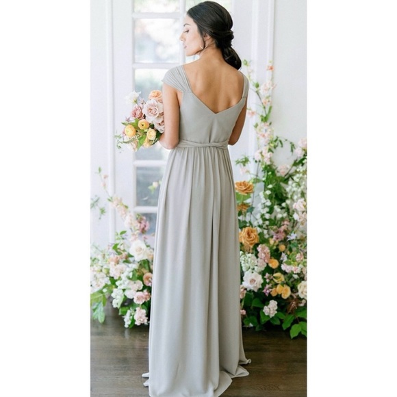 Revelry Emma Faux Wrap Dress in Powder Sky size 20 - Picture 2 of 7